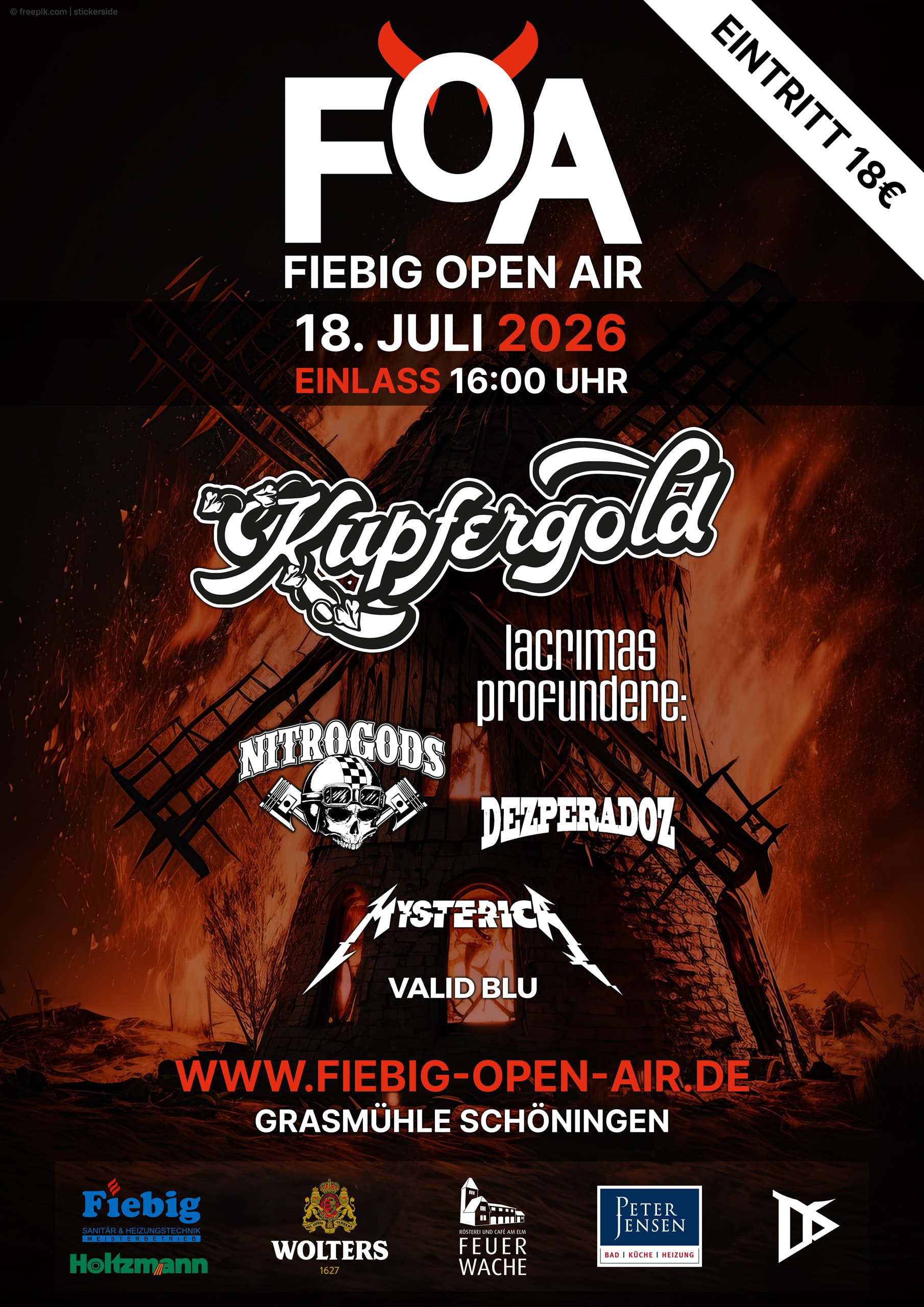 Fiebig Open Air Schöningen Plakat 18. Juli 2026 Fiebig Open Air Schöningen Plakat 18. Juli 2026